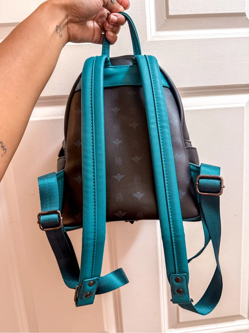 Loungefly Haunted Mansion Mini Backpack in Black & Teal Accents